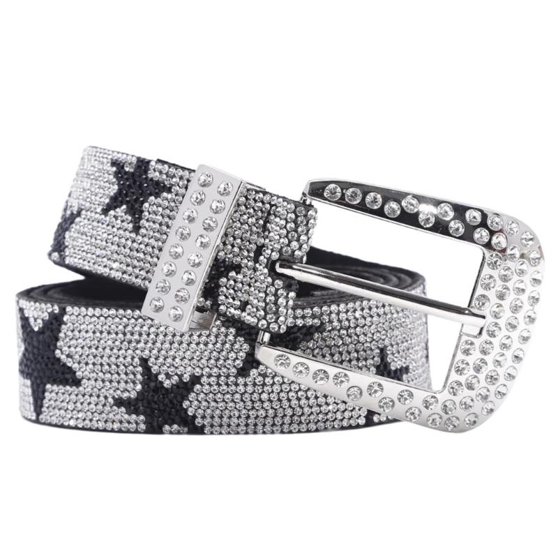 Modern Women Jeans Belt Studded Western Punk Belt Impressive Gothic Style