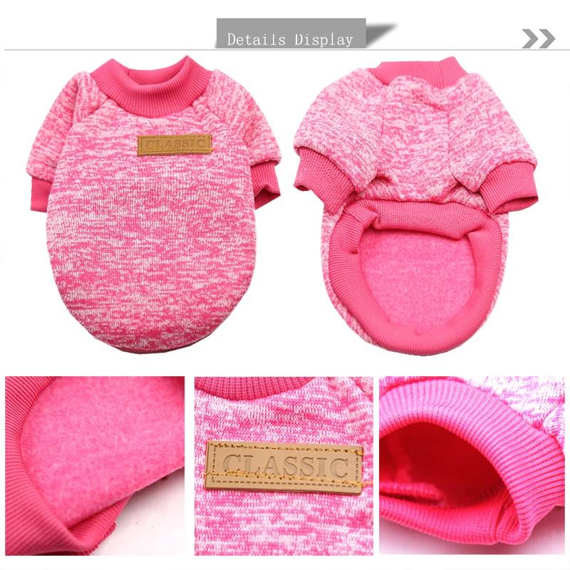 Sweat-shirt Chaud Classique Pour Animaux De Compagnie  Vêtements Pour Chiots Et Chatons Manteau Pour Petits Chiens Dog Sweaters