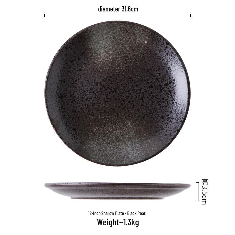 12-inch Japanese Style Round Dinner and Salad Plate