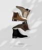 Firenze Atelier Slimline Black Sole Suede Chelsea Boots 3332-Qs [Black]
