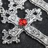 Náhrdelníky s přívěskem Y2K Punk Crystal Big Cross pro ženy Muži Gotický nepravidelný kříž s klíční kostí Řetízkové náhrdelníky Estetické šperky