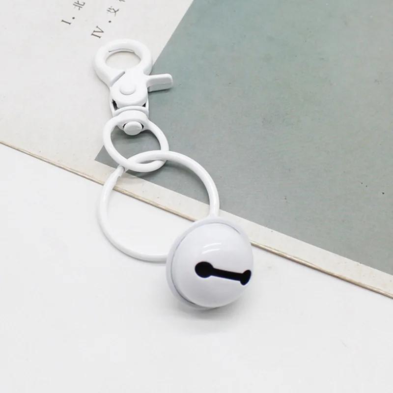 2024 New Sweet Candy Colored Bell Accessories Keyrings Colorful Metal Cute Keychain DIY Handmade Bag Car Key Decoration Gifts