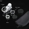 3-in-1 Mit Clip Universelle Linse Telefon Fischaugenlinse Weitwinkel Makro Leichte Kameraobjektiv-Kit Geeignet Für IPhone Xiaomi, Huawei