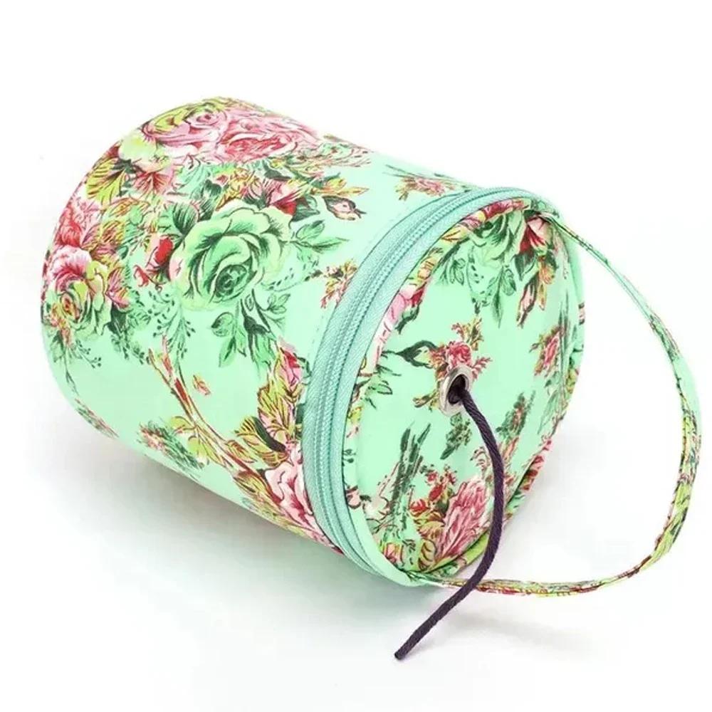 DIY Craft Knitted Round Crochet Bag Yarn Tote Bag Storage Basket Sewing Tool Accessories Bag