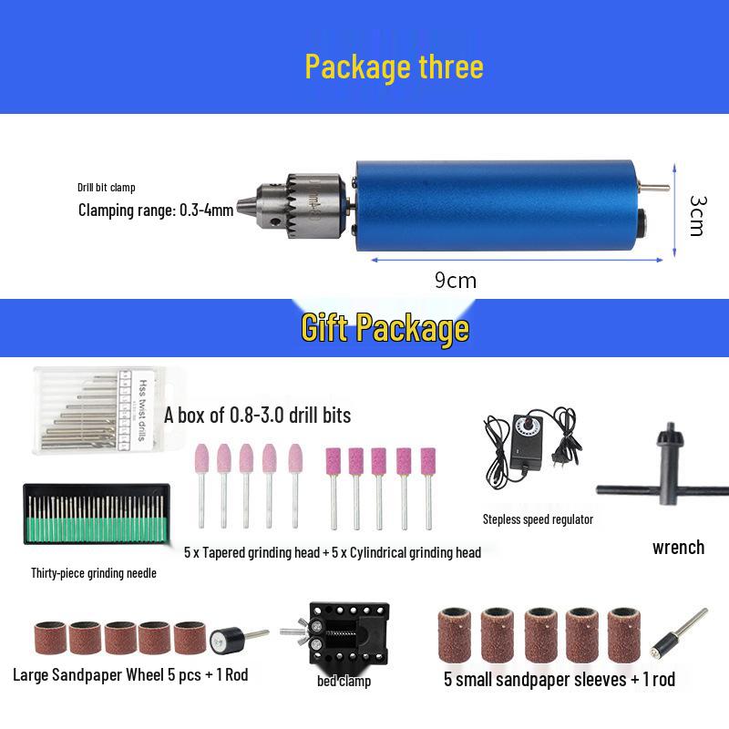 Compact Variable Speed Electric Jade Grinder & Mini Engraving Drill