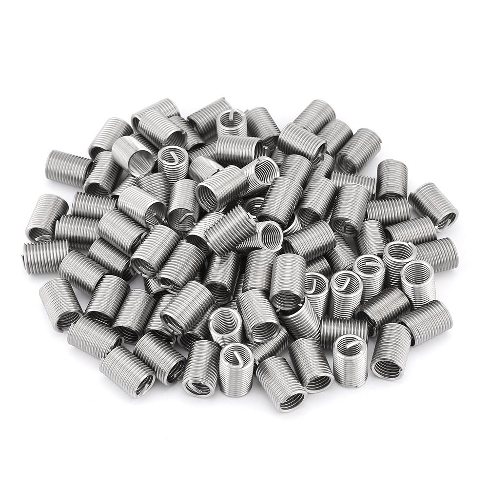 100 Pcs 304 Stainless Steel Wire Screw Sleeve Thread Repair Kit M10*1.5 2.5D