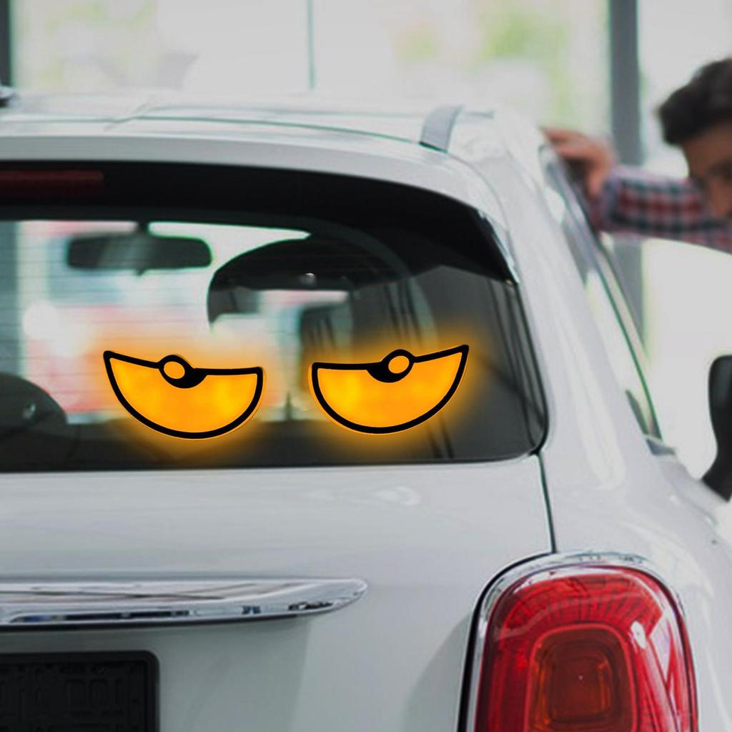 LED Lights for Car Dynamic 2Piece Waterproof Vehicle Accessories Car Windshield LED Eye Lights Motorcycle Auto Decoration Lights
