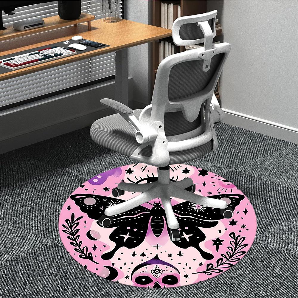 

1pc Celestial Butterfly Carpet, Round Non Slip Durable Large Size Office Carpet, Suitable for Office 80cm