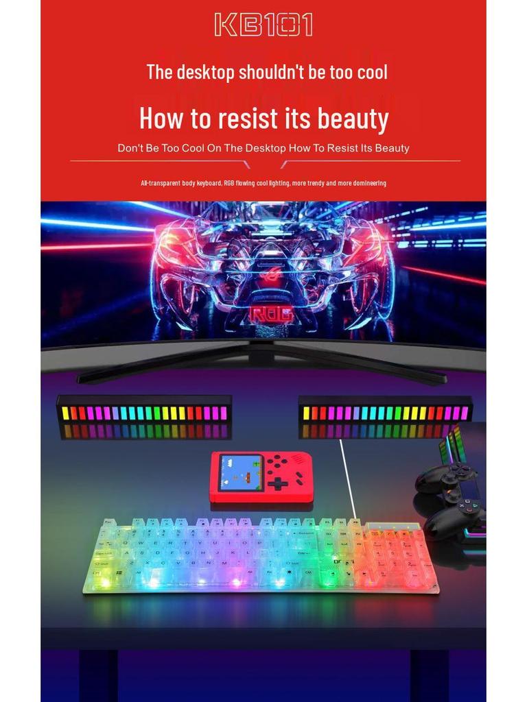 Douni KB101 RGB Transparent Gaming Keyboard