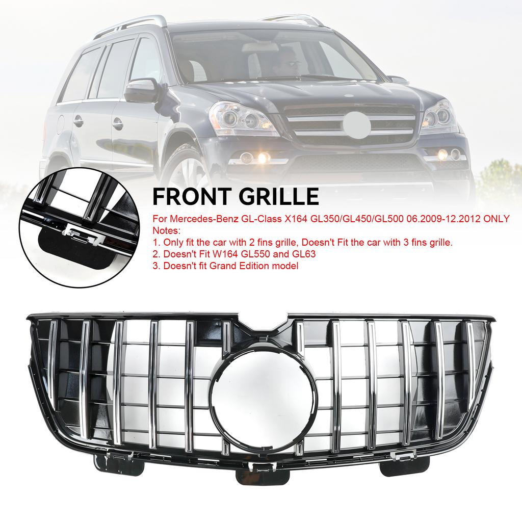 Front Bumper Grill Grille Fit Mercedes-Benz GL X164 GL450 GL500 2010-12 Chrome