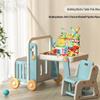 Manlong Convertible Building Block Table & Foldable Drawing Board - Educational Game Table for Boys & Girls, Ideal First Birthday Gift