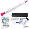 NUVO Clarineo C-Key Plastic Clarinet Starter Set, White/Pink, with First Steps Japanese DVD, Book and CD