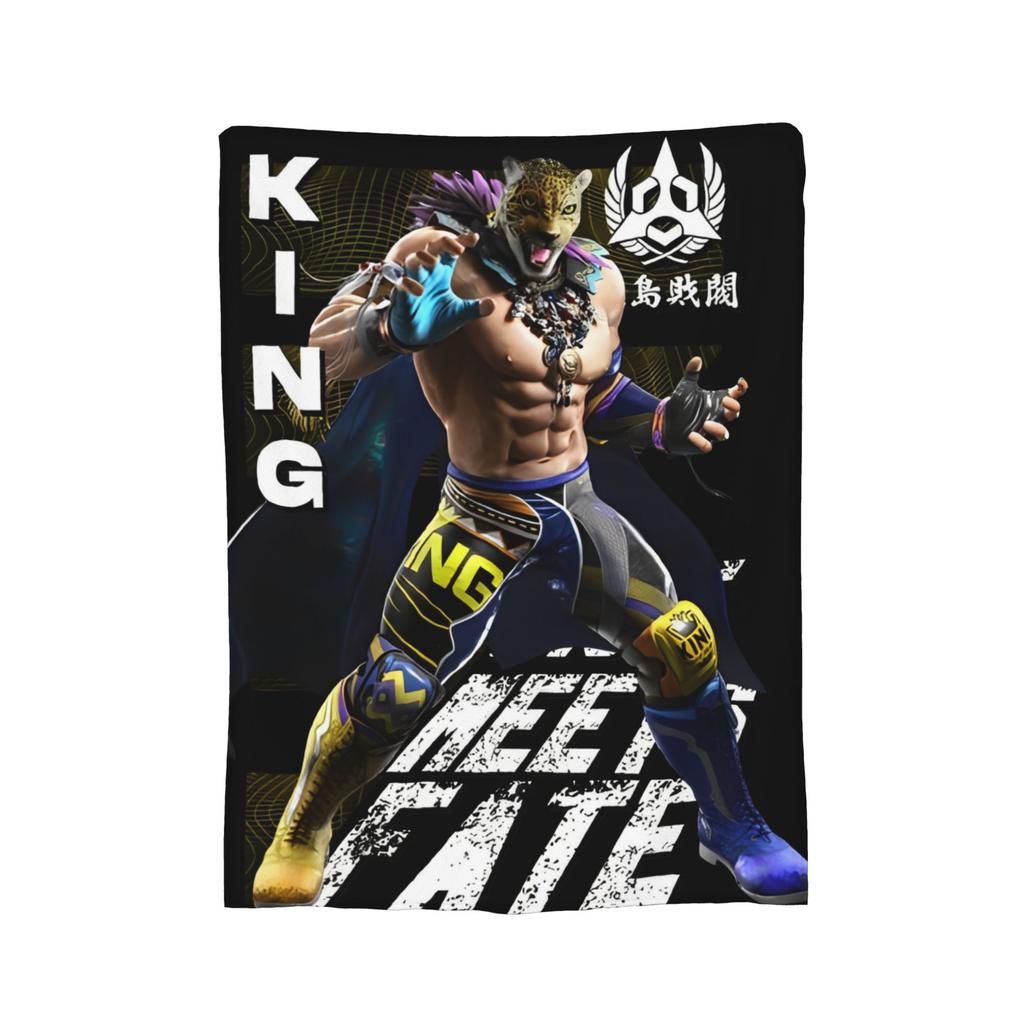 Panda Tekken 8 Gaming Blanket  Flannel Novelty Breathable Throw Blankets for Bedspread Autumn/Winter,