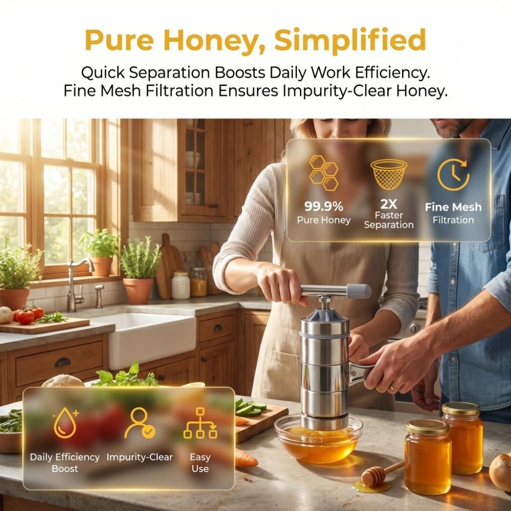 Stainless Steel Stainless Steel Honey Press Portable Manual Honey Presser  Beekeeping