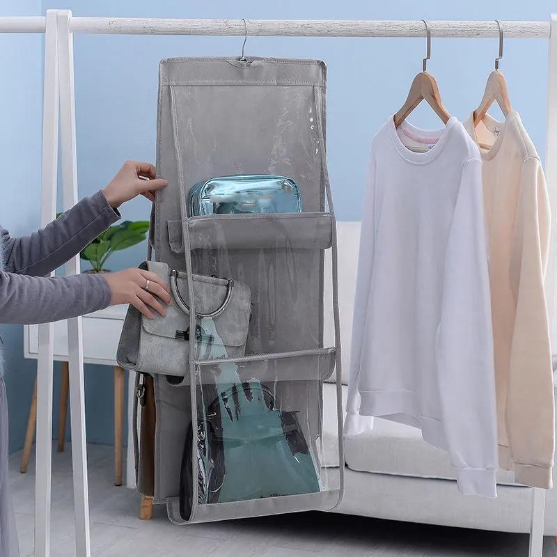 Multi-layer Lady Handbag Storage Hanging Bag Dormitory Home Hang Type Leather Bag Storage Bag Multi-purpose Storage Hanging Bag