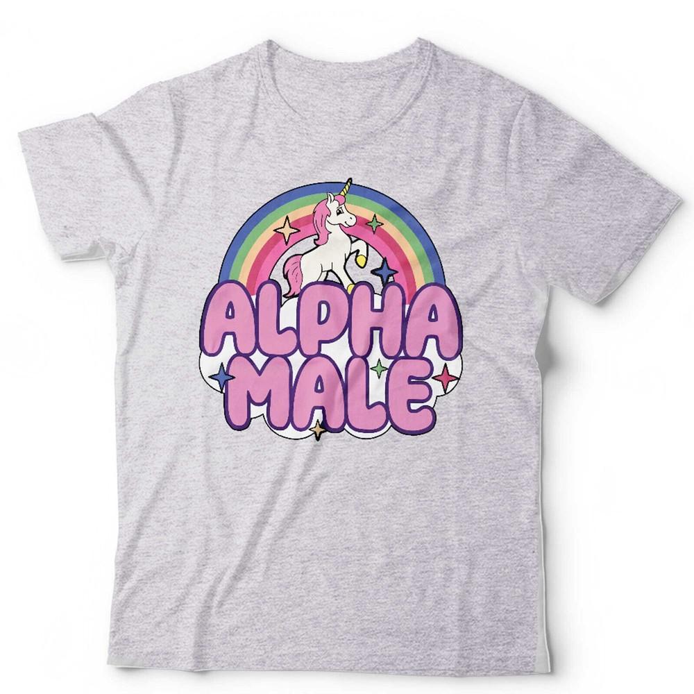 

Alpha Male Tshirt Unisex Funny Fathers Day Unicorn Joke Prank Stag Do Novelty L