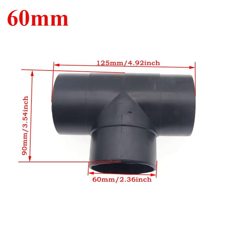 42mm/60mm/75mm/90mm Air Vent Ducting T Y L Piece Elbow Pipe For Webasto Diesel Parking Heater Outlet Exhaust Connector Joiner