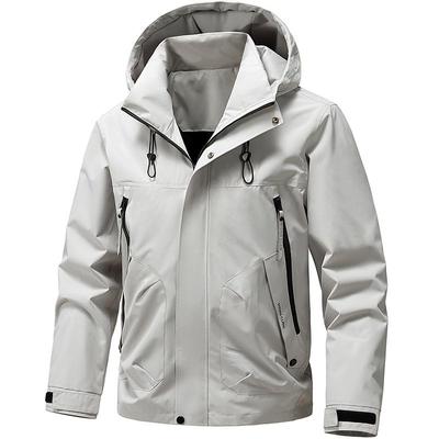 Men's 2025 Spring Trend Hooded Windbreaker: Casual Loose-Fit Workwear Jacket
