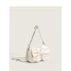 Latest Design Niche High-end Bow Underarm Bag Pleated Beaded Shoulder Bag Autumn and Winter High Quality Women's Bag