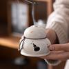 Ceramic Gourd Coil Incense Burner Zen Antique Style for Home Tea Ceremony Meditation Aromatherapy Decor Gift