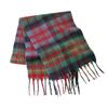 Mohair rainbow plaid fringed scarf women's thickened warm wool lengthened scarf