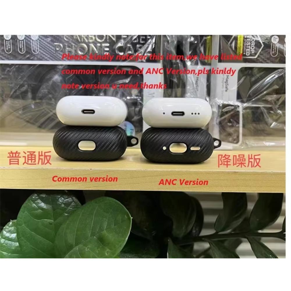 Carbon Fiber Armor Earphone Protective Case For Apple Airpods 4 3 1&2 Pro 2 2nd Gen Anti-Lost Hook Cover for Airpods Pro 3 2025