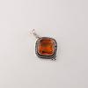 Citrine Gemstone 925 Sterling Silver Handcrafted Pendant 1.2" , Daily Wear Oxidize Jewelry For Her APP-5-4