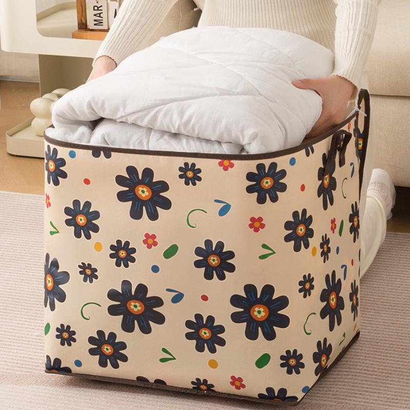 Large Capacity Clothes Storage Bags Closet Organizers Storage Bins Foldable Toy Containers Box Wardrobe Dust-Proof Moving Bag