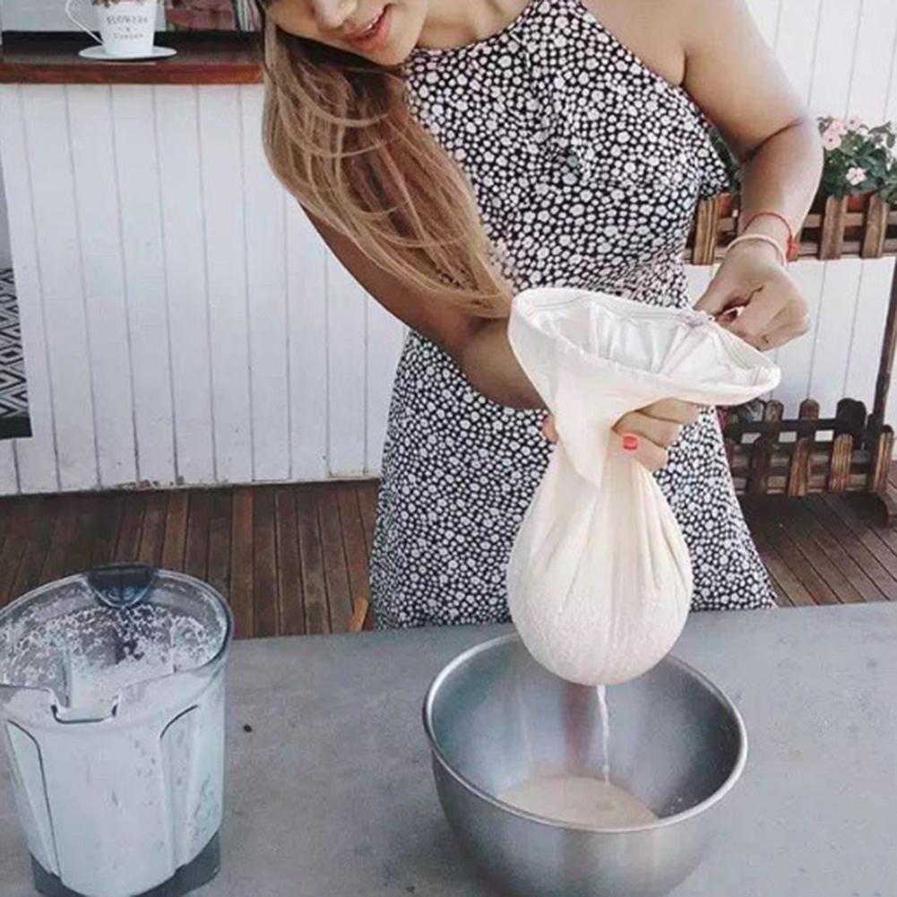 20X30cm Nut Milk Bag Reusable Almond Milk Bag Strainer Fine Mesh Nylon Cheesecloth Cold Brew Coffee Filter