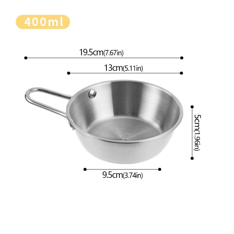 304 Nerezová miska na korejskou kuchyni pro domácnost s rukojetí Misky na rýžové víno Omáčka Kořenící pokrm Servírování jídla Kuchyňské nádobí
