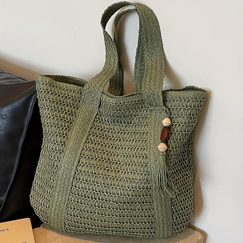 New women's straw shoulder bag tote bag