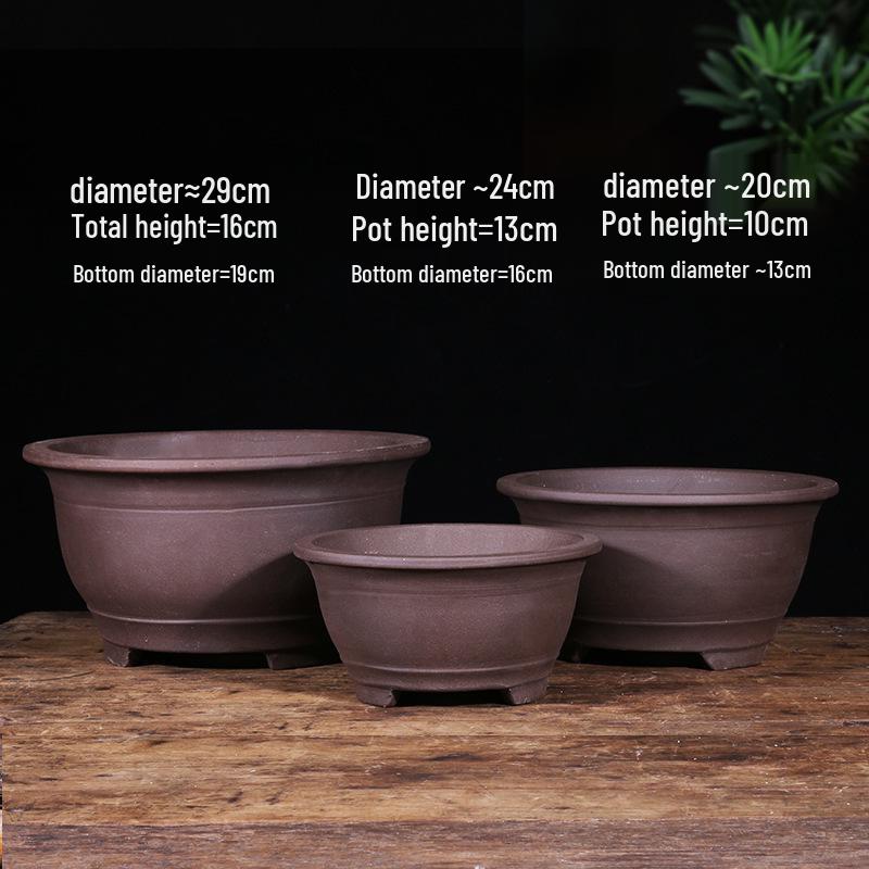 Extra Large Purple Clay Tall Flower Pot 2025 - Cylindrical Ceramic Design