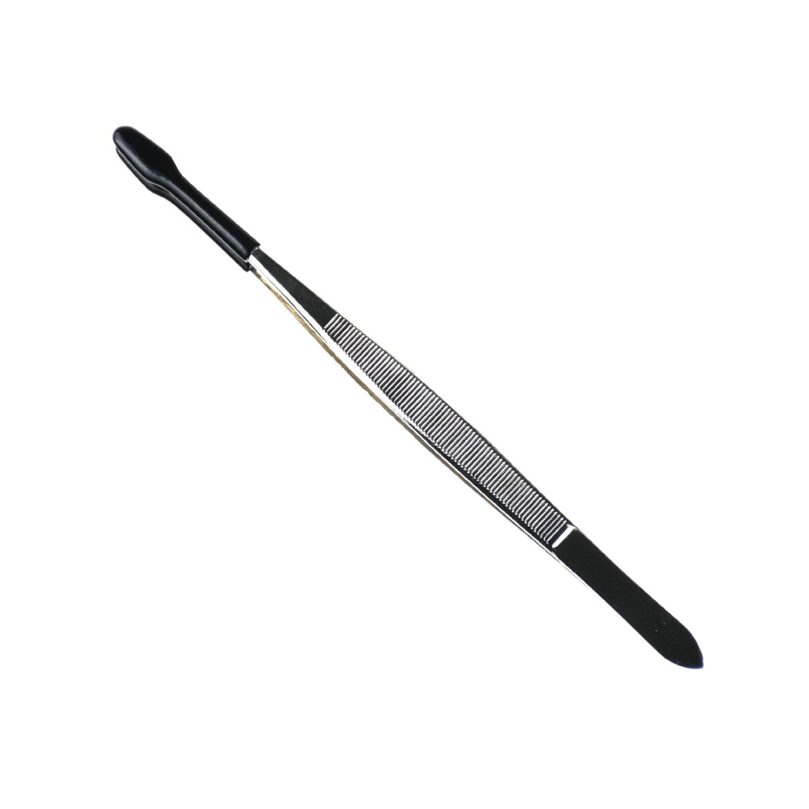 Flat for Head Tweezers Coin Stamp Tweezers Stainless Steel Tweezers for w/ Rubbe