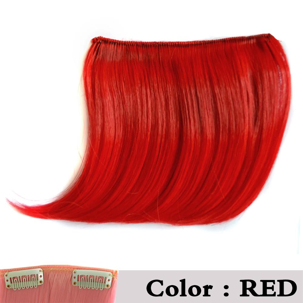 XINRAN Colorful Synthetic Hair Pieces Clip In Bangs Hair Extensions Temperature Fiber Hair Accessories For Women