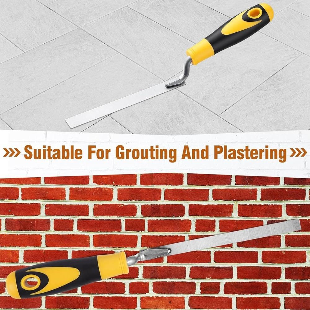 5pcs Ergonomic Tuck Pointing Tool Durable Brick Trowel Masonry Tool Floor Tile Grouting