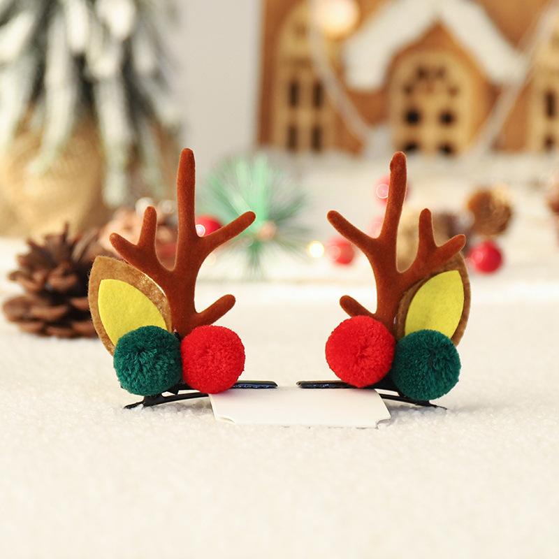 Cute Antlers Dog Cat Kid Hari Accessories Christmas Supplies for Pets Girls Santa Claus Puppy Mascotas Hairpin Hearwear