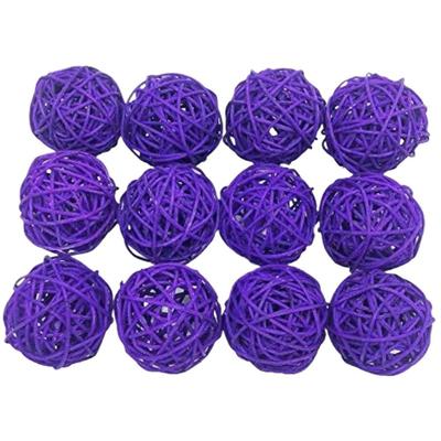 24Pcs Wicker Rattan Balls 5CM Decorative Balls for Vase Fillers Wedding Garden Hallway Party