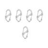 5PCS Alloy Metal Electroplate Camping Carabiner Keychain Quick Release Clip Key  (black)