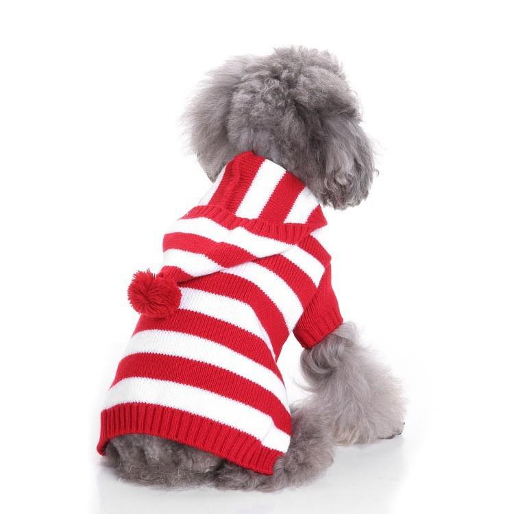 Autumn/Winter High Neck Christmas Dog Sweater - Warm Knitwear for Pets