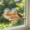 Transparent Window Bird Feeder with Seed Tray And Perch Strong Suction Cup Design for Small Wild Birds Plastic Outdoor Garden Ba