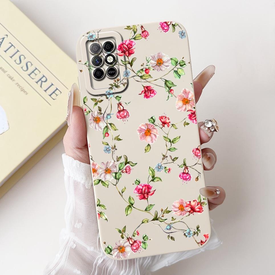 For Infinix Note 8i Note8 Back Cover On Infinix X6383 A692 Coque Funda Flower Butterfly Women Fashion Phone Case Liquid Silicone
