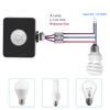 Black PIR Switch Infrared Motion Lighting Sensor Detector Wall Pavement Switch Outdoor
