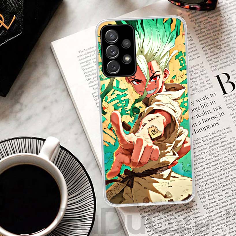 D-Dr Stone Anime Phone Case For Samsung A17 A16 A26 A36 A56 A15 A14 A13 A55 A54 A53 A35 A34 A33 A25 A24 A23 A05S A04S A03S A16 A