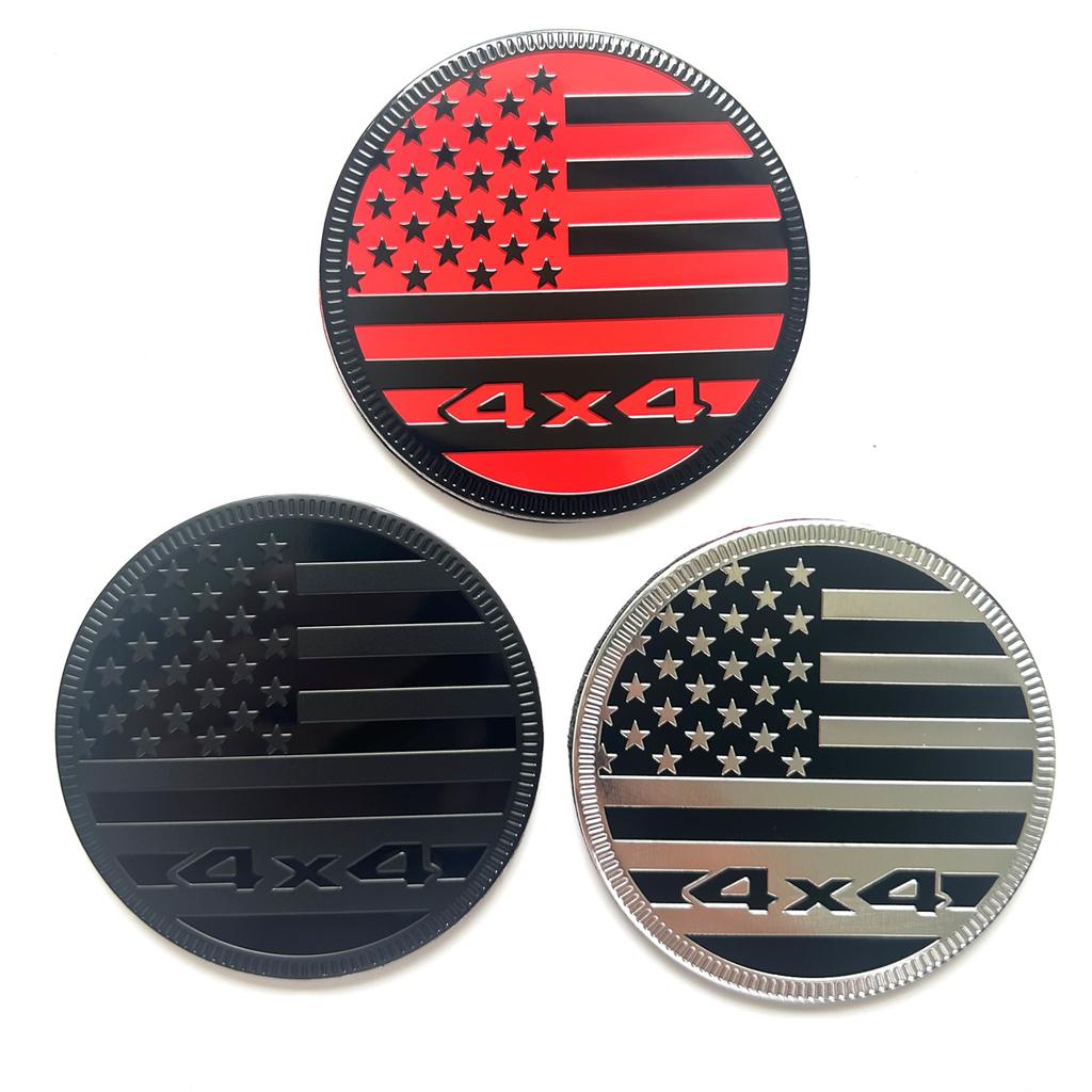 3D Metal Car Side Fender Rear Trunk Badge Emblem Sticker 4X4 US Flag For Jeep Wrangler Grand Cherokee Dodge Ford Accessories ALT1