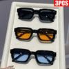 2/3PCS Vintage Rectangle Frame Sunglasses for Women Fashion Retro Luxury Design UV400 Sun Glasses Men's Eyewear Goggles