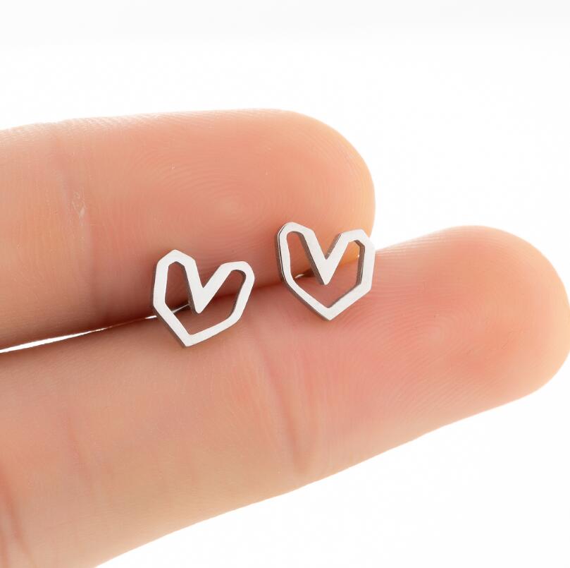 Classic ECG Heartbeat Stud Earrings Medical Fashion Jewelry for Women Nurse Doctor Small Stainless Steel Earings Party Bijoux