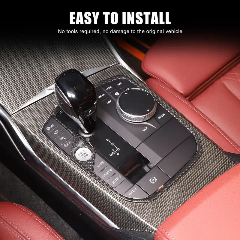 For BMW 1/2/3/4/8 Series Z4/X3/X4/X5/X6/X7/XM/M2/M3/M8/X3M/X4M/X5M/X6M/i3/ix3/i4 carbon fiber Central control gear panel cover