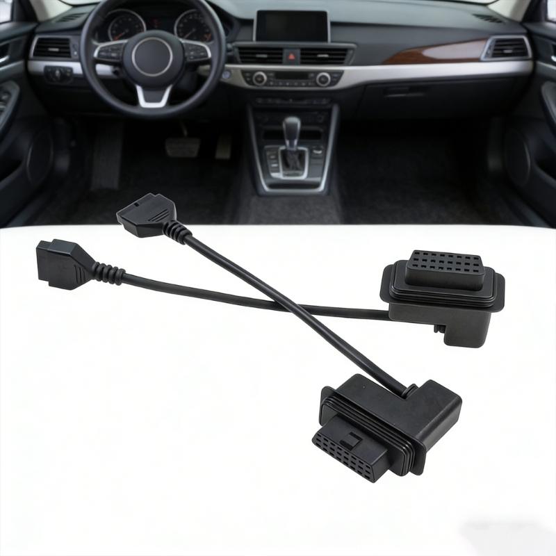 OBD24P Female To 16P Male Adapter Cable Link Wire For Automotive Diagnostic Tools With Stable Signal Transmission