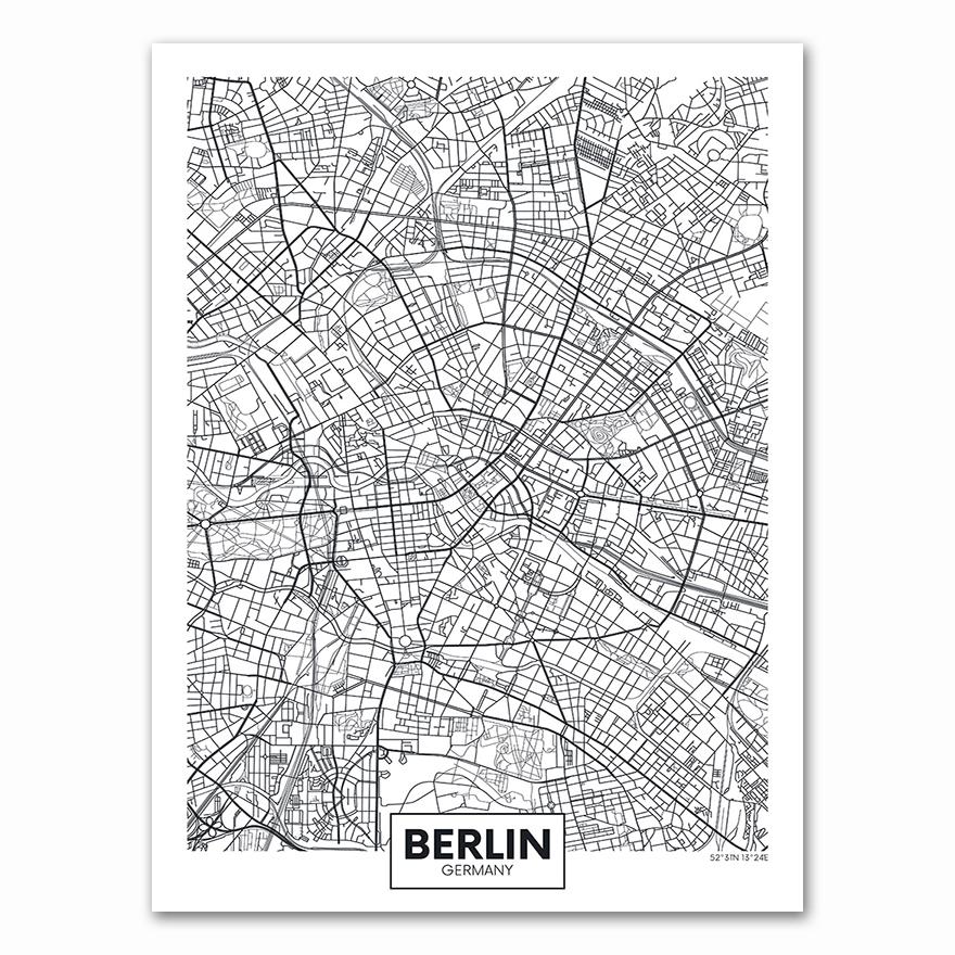 Poster con Parole Nero Bianco Mappa Città Parigi Londra New York Stampa Nordica Pittura su Tela Quadro da Parete per Soggiorno Decorazioni per la Casa