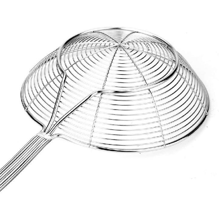 Strainer Skimmer, Stainless Steel Spider Strainer, Ladle for Pasta, Spaghetti, Noodles and Frying In Kitchen – 6 Inches Bowl